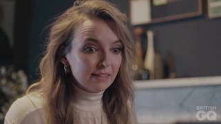 Jodie Comer acting like she's never watched the Killing Eve season 1 finale for 1 minute straight