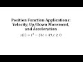 Particle Motion and Derivatives
