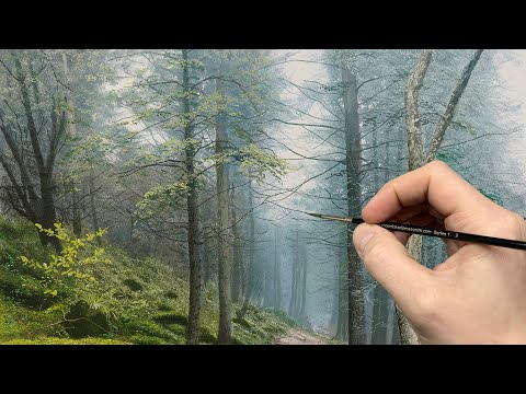 Painting an Ethereal Forest - Soft Backgrounds & Mist | Part 1