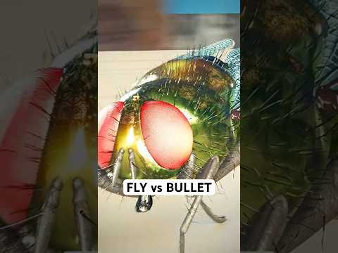 Can a Fly dodge a Bullet?🫣 #shorts