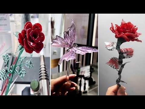 Witness the Magic of Glass Artistry – Stunning Flowers and Animals Transformed!