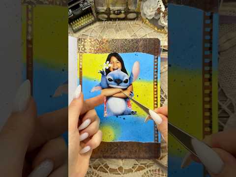 ASMR journal Lilo & Stitch๐บ๐ด๐๐๏ธ๐ฉต|#asmr #scrapbooking #journal #fyp #diy #disney #stitch #movie