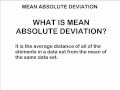 Calculating Mean Absolute Deviation
