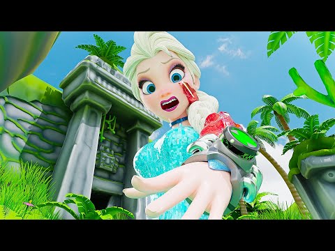 Elsa Frozen - Omnitrix Turns Her Into a Superhero! (Ben 10)