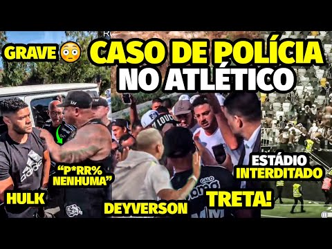 A ATITUDE AGRESSlVA DE TORCEDORES DO ATLÉTICO PRA ClMA DE JOGADORES QUE INTERDITOU ESTÁDIO E HULK E