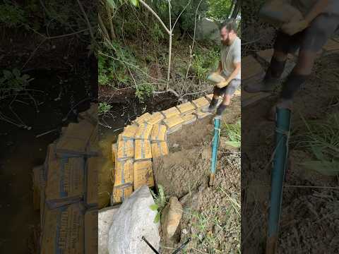 Concrete bag retaining wall update