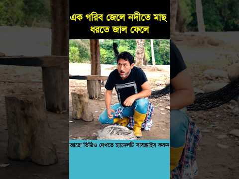 এক গরিব জেলে নদীতে মাছ ধরতে জাল ফেলে #shorts #shortvideo
