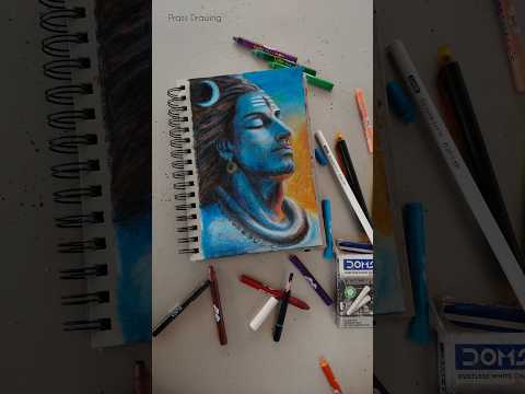 Mahashivratri Special Drawing With ₹25 🤑 Crayons Colour. #shorts