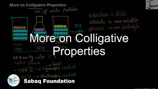 More on Colligative Properties
