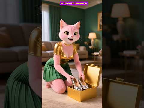 বিড়ালটির সুন্দর জুতা 🙀😻😺! #aicats #aicartoon #funnycats #catshorts