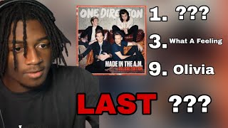ranking made in the a.m by one direction from worst to best...