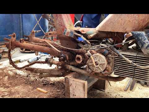 Restoration a 1971 BABETTA 207 Abandoned in a woods for Years – Restore Vintage Old Pedal Motorcycle