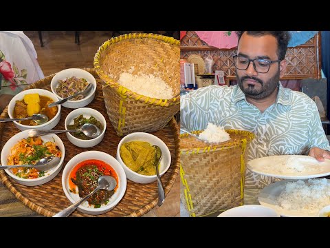 Eating Lunch(Rice & Hilly Chicken Curry, Eggplant Uba, Prawn Laksu) With Friends at Falong Zee