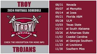 2024 Troy Trojans Football Schedule