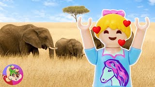 Playmobil kuş ailesi: Filler nasıl yaşar? 🐘 Hannah'nın büyük okul projesi 📚 Playmobil filmi