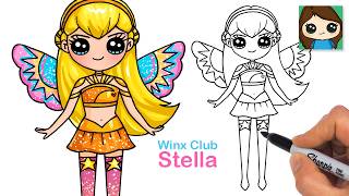 How to Draw Sun & Moon Fairy Princess Stella ☀️🌙 Winx Club