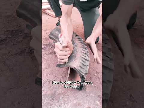 How to Quickly Cut Tyres, No Hassle! #trick #automobile #interiordesign #diy #tipspraktis