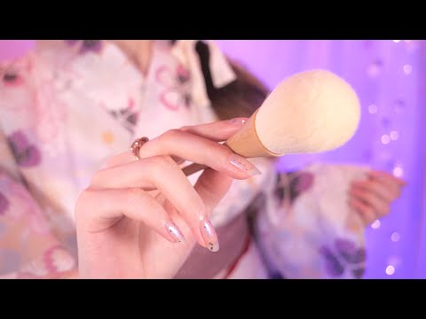 ASMR Soft & Calm 😴 Close up Ear to Ear Whispering & Hand Movements, Face Brushing for Sleep