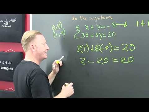 Determine if a Point is a Solution to a Linear System of Equations