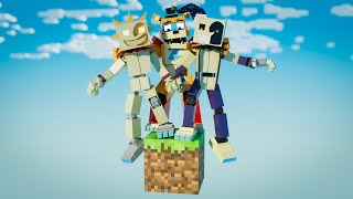 Minecraft FNAF Stuck on one block! (Minecraft Roleplay)