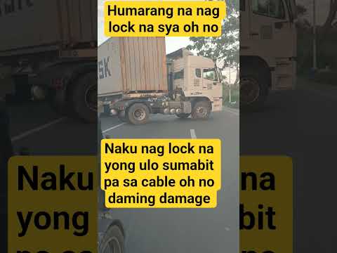 humarang na sa gitna sumabit sa cable oh no#viral video