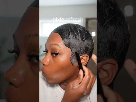 Weekly Pixie cut refresh #pixiecut #pixiecuttutorial