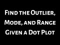 Statistical Concepts: Mode, Range, Outliers