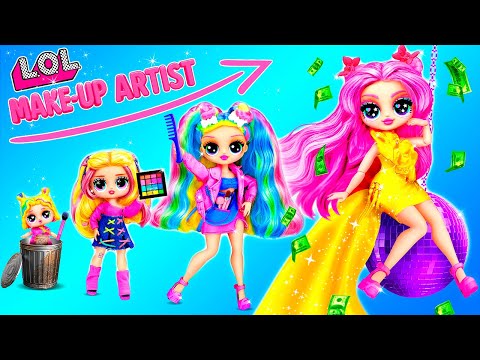 LOL Growing Up from Broke to Rich! LOL OMG DIYs & Doll Crafts