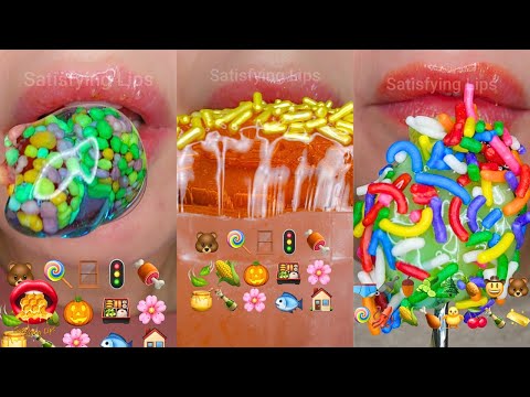 Satisfying ASMR Mouth Sounds Emoji Challenge Compilation 먹방