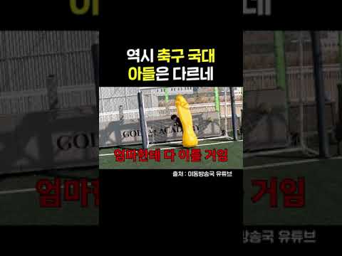 역시 축구 국대 아들은 다르네ㄷㄷ (feat. 대박이) #shorts