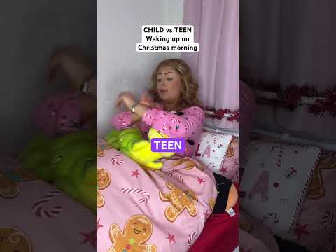 CHILD VS TEEN WAKING UP ON CHRISTMAS MORNING๐๐คฃ #shorts