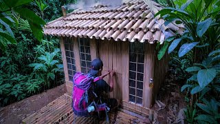 Solo camping memancing dan membuat perlengkapan shelter lebih cantik||Solo camping-Bushcraft