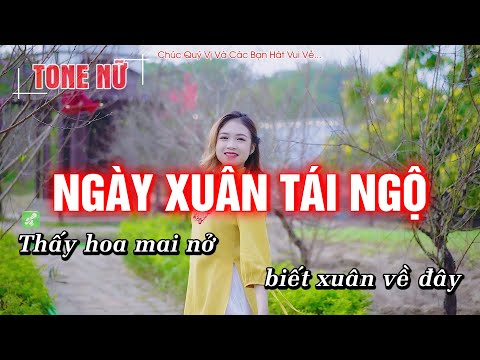 Ngày Xuân Tái Ngộ Karaoke 2023 Tone Nữ Nhạc Sống Dễ Hát | Hoàng Dũng Karaoke