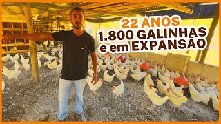 AOS 22 ANOS, ELE DECIDIU INVESTIR EM GALINHAS E HOJE ESTÁ EXPANDINDO!