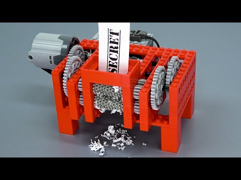 Shredding Paper with Lego Gears (ver 2)