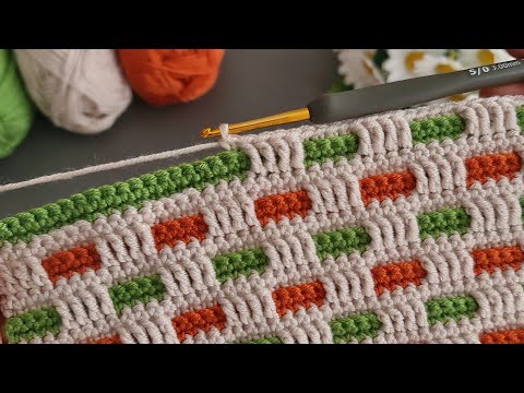 Wow!..😇Very Easy! 3D Super how to make eye catching crochet / Everyone who saw it loved it.Muhteşem