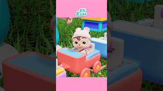 Tiny Baby On Toy Train