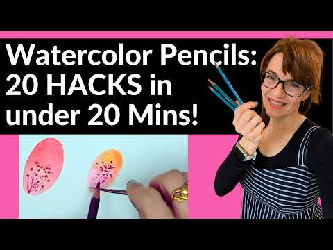 20 Simple HACKS! (How To Use Watercolor Pencils)