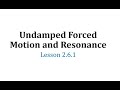 Resonance and Natural Frequency Concepts