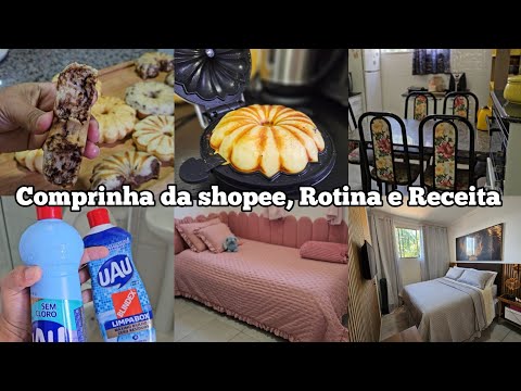USEI PELA PRIMEIRA VEZ A MINI MÁQUINA DE BOLO, ROUPAS DE CAMA NOVAS, LIMPEZA E RECEITA