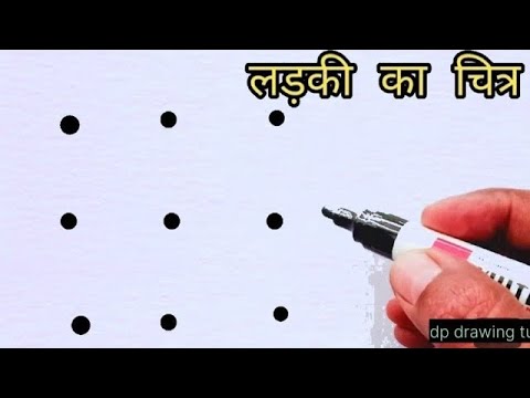 How to draw beautiful girl drawing from 9 point| Easy girl Drawing For beginners | Letter Drawing