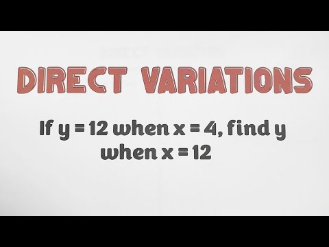 Solving Direct Variation Problems - Grade 9 Math