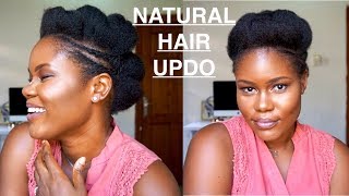 Simple And Elegant 4c Natural Hair Updo Roll Tuck Pin Mohawk Style