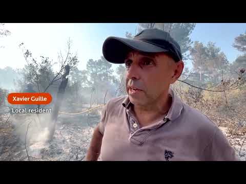 YouTube video thumbnail: Local Helps Firefighters Battle Huge French Wildfire
