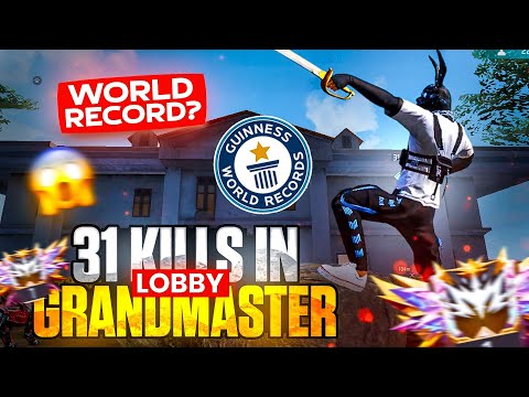 First Time❗️I Made A Record With 31 Kills In Grandmaster Lobby || Is This A World Record ❓🌎