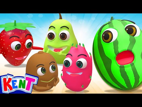Ten Yummy Fruits Song 🍑🍉+ More Nursery Rhymes & Kids Songs | Kent The Elephant