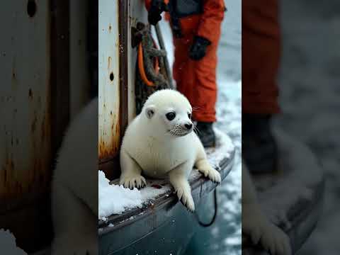This scene really shocked the little seal!  #Cute animals #seal #funny