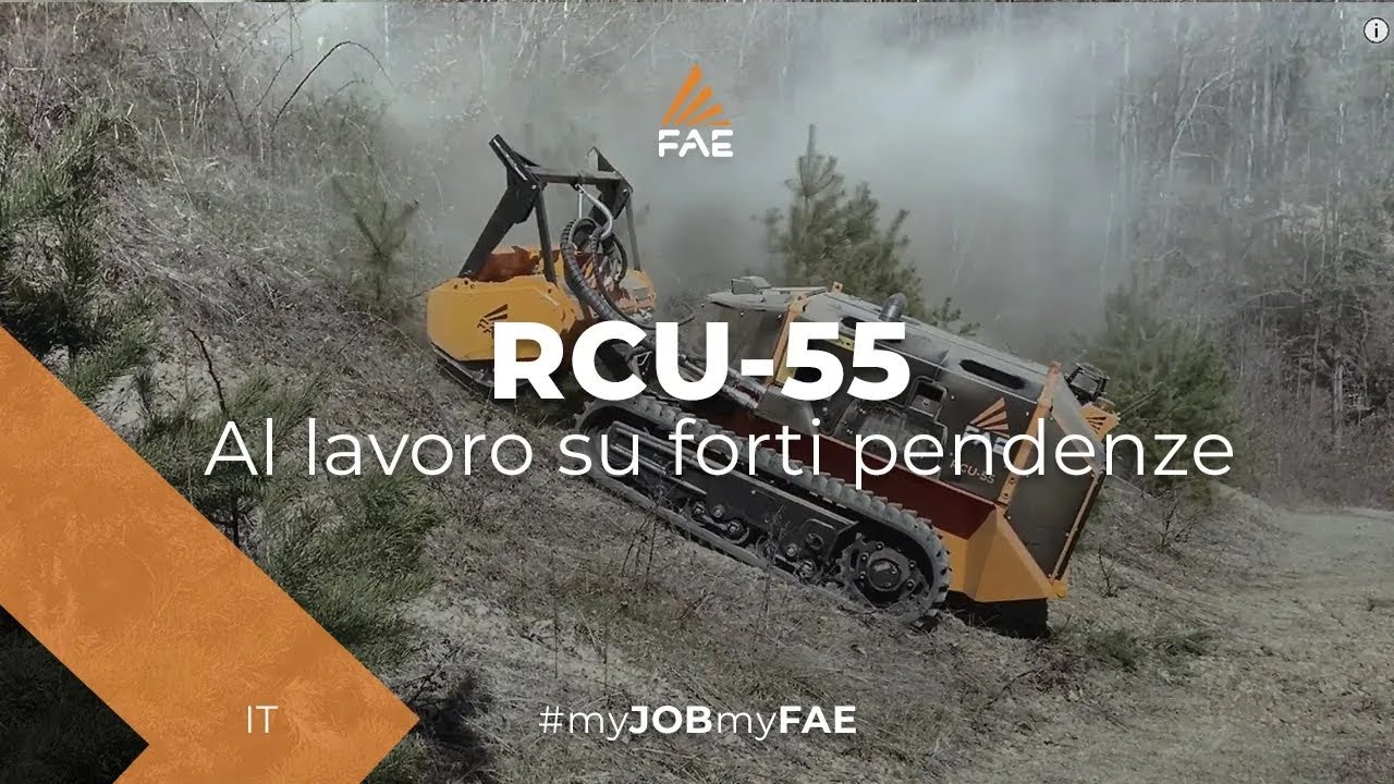 Video - FAE RCU-55 - Il veicolo radiocomandato per lavorazioni in ambito forestale, agricolo e municipale