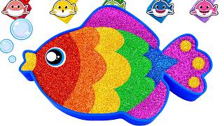 ASMR Slime Video l How To Make Cute Rainbow Fish Bathtub With Glitter Slime | Best Of Yo Yo Idea