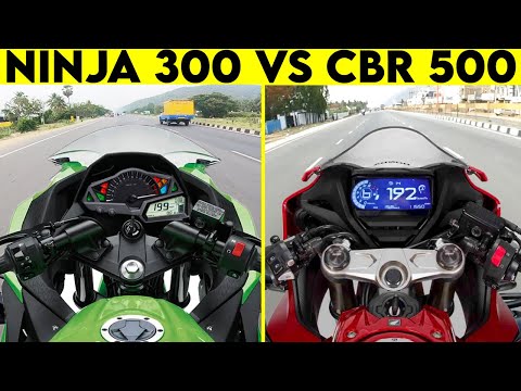 CBR 500 VS NINJA 300 | 0 TO 200 | TOPSPEED !!!